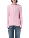 Polo Ralph Lauren Textured Cable Knit Sweater With Logo Embroidery