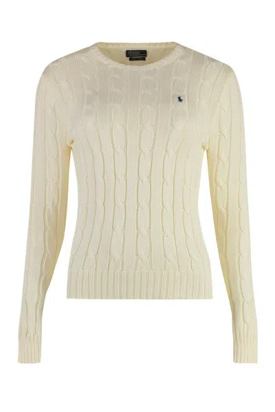 Polo Ralph Lauren Cable Knit Sweater In Yellow