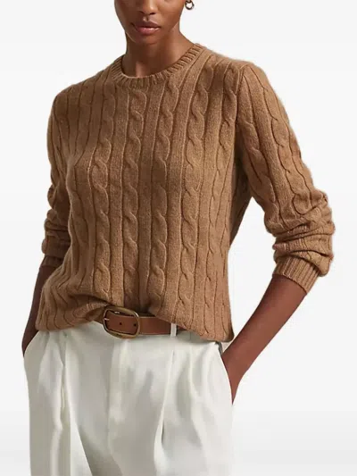 Polo Ralph Lauren Cable-knit Sweater In Brown