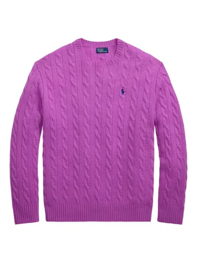 Polo Ralph Lauren Cable-knit Sweater In Purple