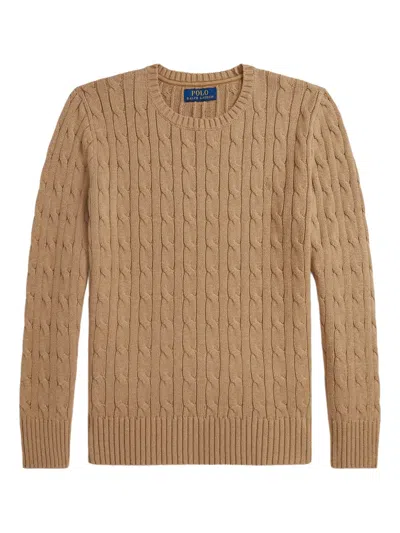 Polo Ralph Lauren The Iconic Cable-knit Cashmere Sweater In New Camel Melange