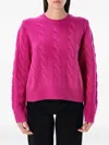 Polo Ralph Lauren Cable-knit Wool And Cashmere Jumper In Pink