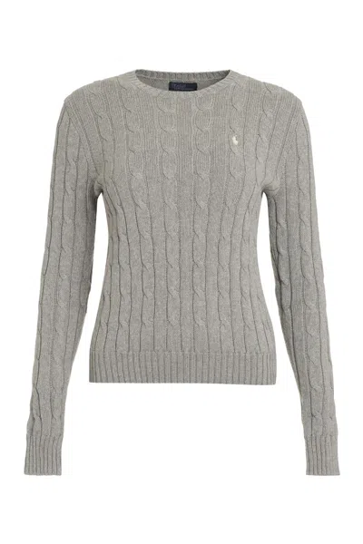 Polo Ralph Lauren Cable Knit Sweater In Gray