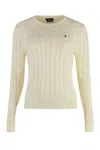 Polo Ralph Lauren Cable-knit Cotton Sweater In Beige