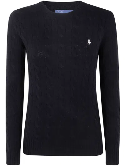 Polo Ralph Lauren Cable Knit Sweater In Black
