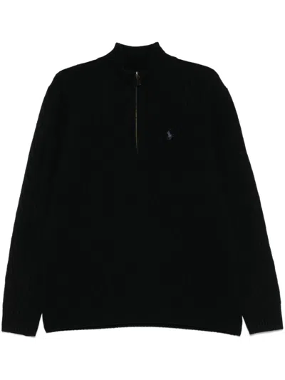 Polo Ralph Lauren Long Sleeve-pullover Clothing In Black