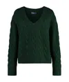 Polo Ralph Lauren V Neck Boxy Fit Pullover In Black