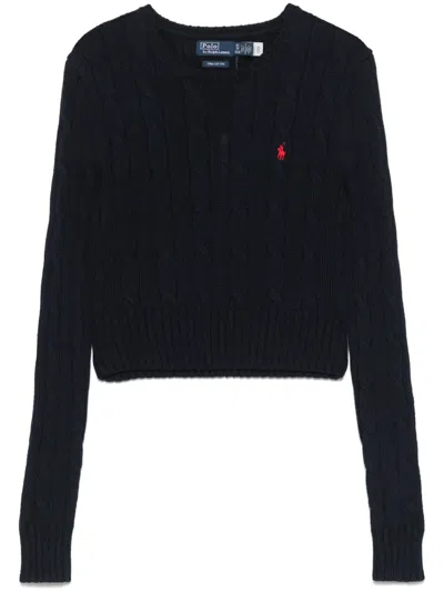 Polo Ralph Lauren Pullover Mit Zopfmuster In Blue