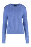Polo Ralph Lauren Lavender Cotton Sweater In Blue