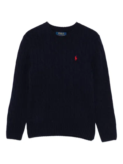Polo Ralph Lauren Kids' Cable-knit Sweater In Blue