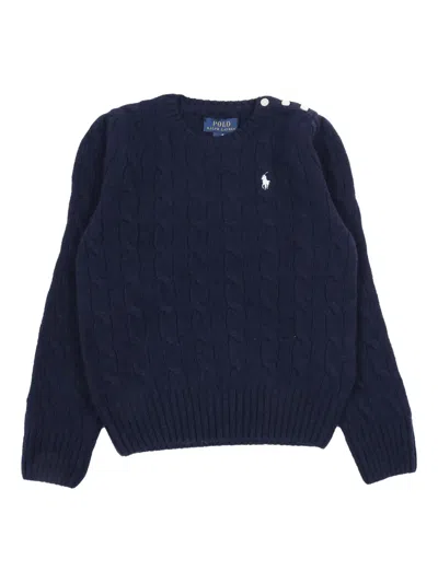 Polo Ralph Lauren Babies' Cable-knit Sweater In Blue