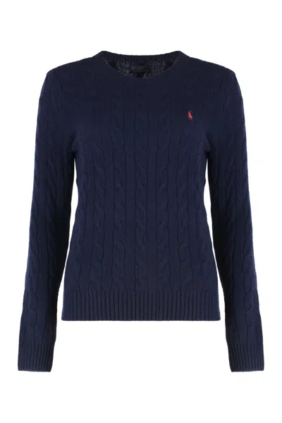 Polo Ralph Lauren Cable Knit Sweater In Blue