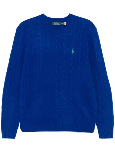 Polo Ralph Lauren Polo Pony-embroidered Sweater In Blue