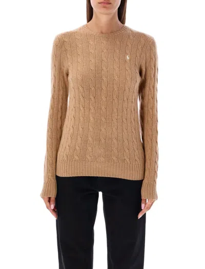 Polo Ralph Lauren Cable Knit Sweater In Brown