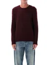 Polo Ralph Lauren Wool And Cashmere Cable Knit Sweater In Burgundy
