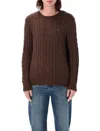 Polo Ralph Lauren The Iconic Cable-knit Cashmere Sweater In Dark Roast