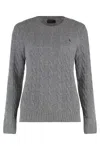 Polo Ralph Lauren Cable Knit Sweater In Gray