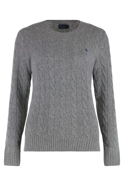 Polo Ralph Lauren Cable Knit Sweater In Gray