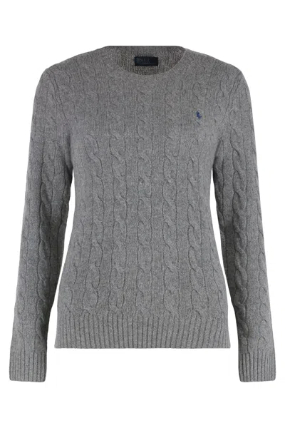 Polo Ralph Lauren Cable Knit Sweater In Gray