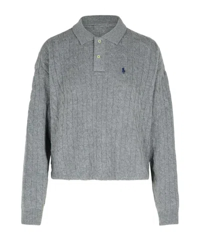 POLO RALPH LAUREN POLO RALPH LAUREN PONY EMBROIDERED CABLE-KNIT TOP