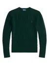 Polo Ralph Lauren Cable Wool And Cashmere Crewneck Jumper In Green
