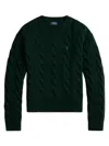 Polo Ralph Lauren Women's Sweaters Ralph Lauren - Julianna-long Sleeve-pullover - Green In Animal Print