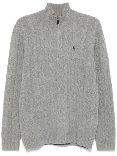 Polo Ralph Lauren Cable-knit Sweater In Grey