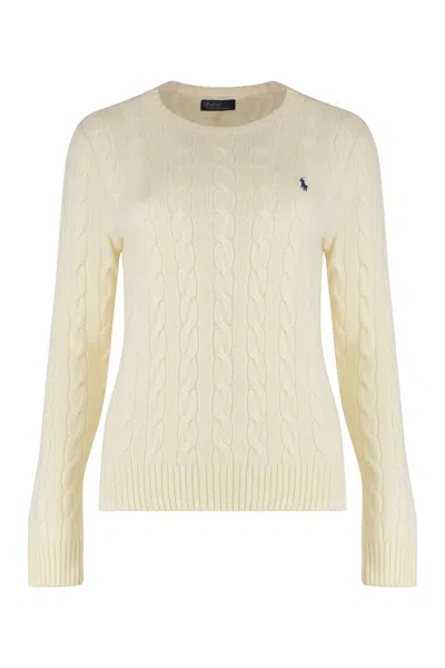 Polo Ralph Lauren Ivory Wool Blend Sweater In White