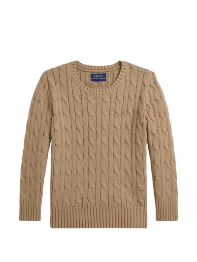 Polo Ralph Lauren Kids' Cable-knit Sweater In Neutral