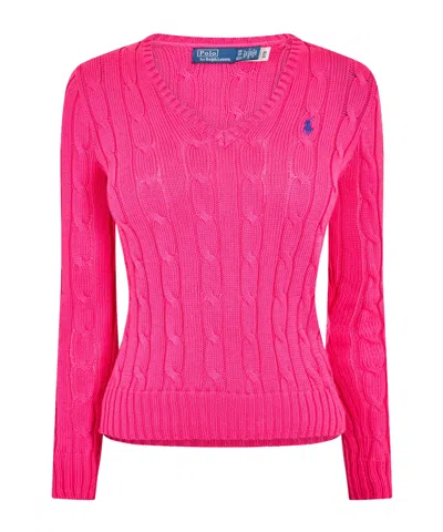 Polo Ralph Lauren Cable Knit Sweater In Pink