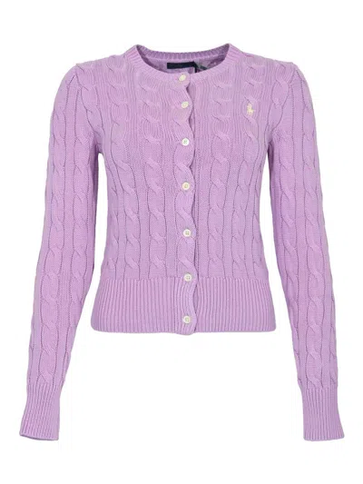 Polo Ralph Lauren Cable-knit Sweater In Purple