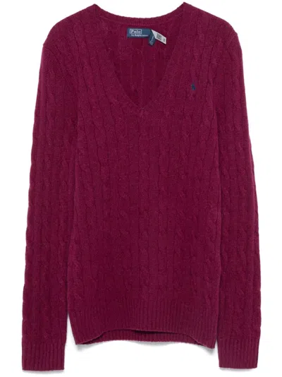 Polo Ralph Lauren Cable-knit Sweater In Vino
