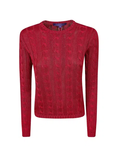Polo Ralph Lauren Cable Knit Sweater In Red