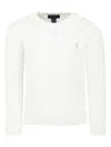 Polo Ralph Lauren Long-sleeved Knitted Sweater In White