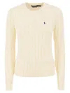 Polo Ralph Lauren Wool And Cashmere Logo Sweater In White