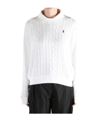 Polo Ralph Lauren Cable Knit Sweater In White