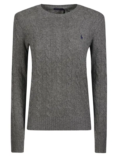 Polo Ralph Lauren Cable Knit Sweater With Crew Neckline And Ribbed Cuffs In Multi