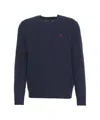 Polo Ralph Lauren Cable Knit Sweater With Logo Embroidery In Black
