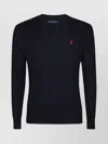 Polo Ralph Lauren Cable Knit Sweater With Ribbed Finish In Black
