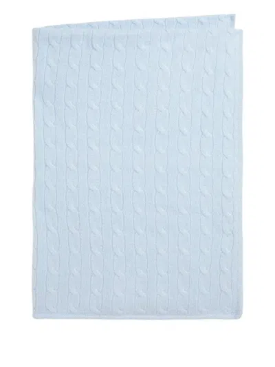 Polo Ralph Lauren Cable-knit Throw Blanket In Blue