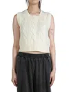 Polo Ralph Lauren Short Knitted Vest In Neutrals
