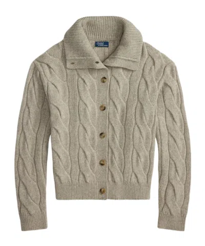 POLO RALPH LAUREN CABLE-KNIT TURTLENECK CARDIGAN