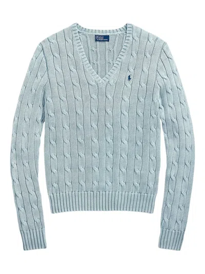 POLO RALPH LAUREN CABLE-KNIT V-NECK SWEATER