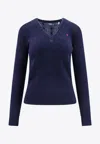Polo Ralph Lauren Kimberly Polo Pony Cable-knit Jumper In Blue