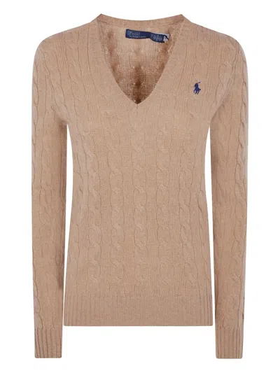 POLO RALPH LAUREN CABLE-KNIT V-NECK SWEATER