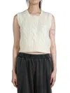 Polo Ralph Lauren Short Knitted Vest In Neutrals