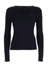 Polo Ralph Lauren Cable Knit With Logo In Black