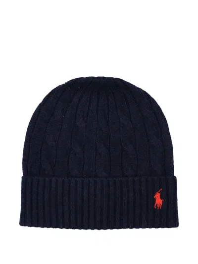 Polo Ralph Lauren Cable-knit Wool And Cashmere Beanie Accessories In Blue