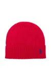 Polo Ralph Lauren Cable-knit Wool And Cashmere Beanie Accessories In Red