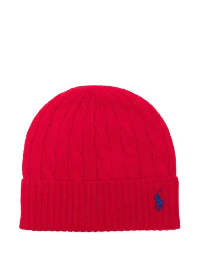 Polo Ralph Lauren Cable-knit Wool And Cashmere Beanie In Red